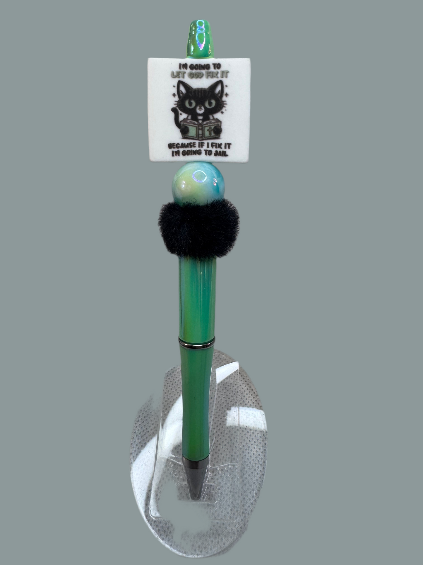 I’m gonna let god fix it, because if I fix it I’m going to jail cat with book