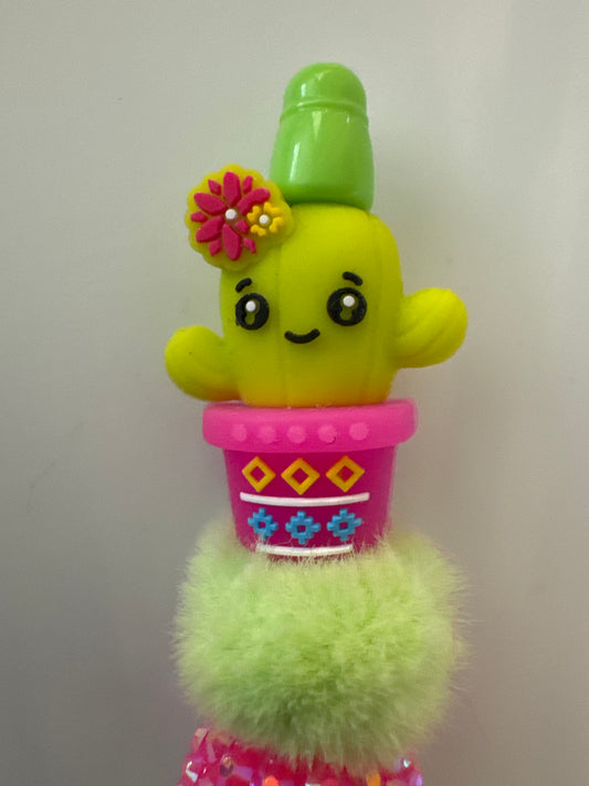 3D Fluffy green cactus