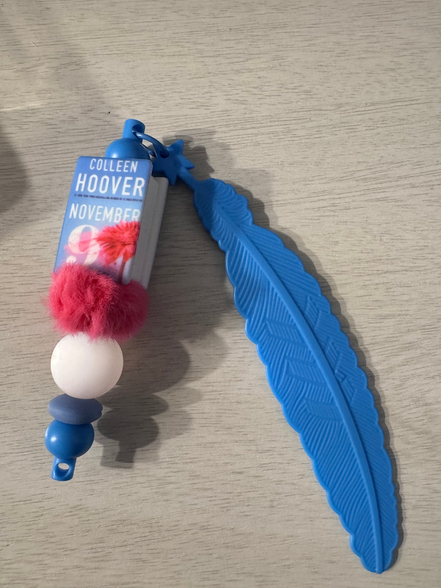 November 9 book feather bookmark