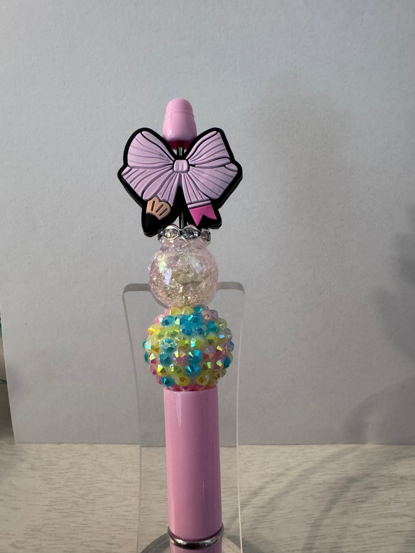 Pink pencil bow
