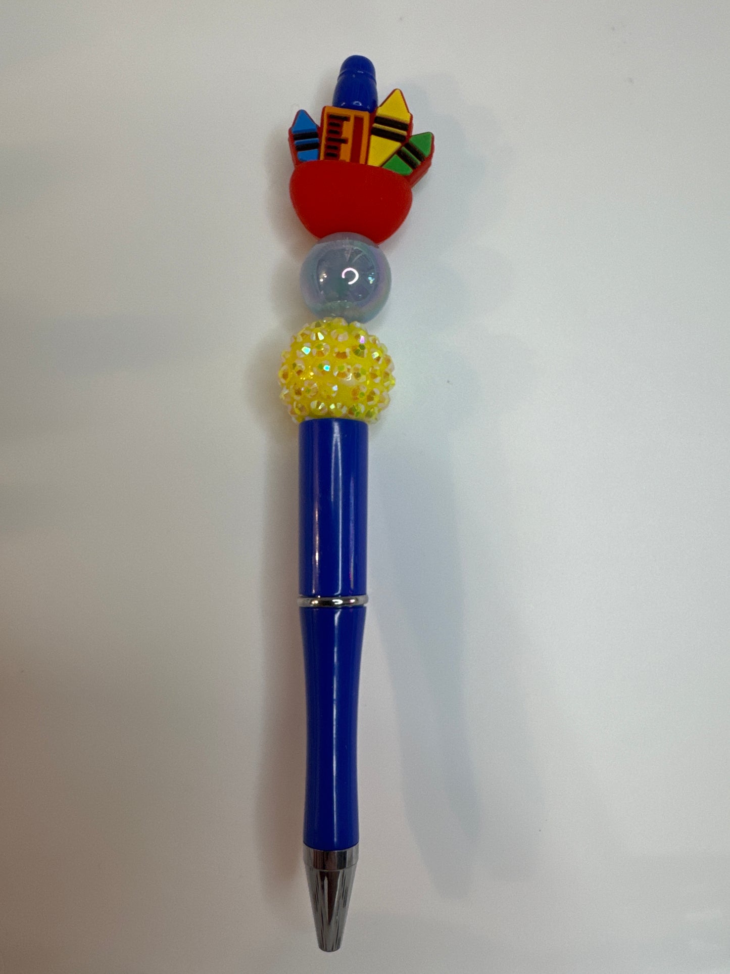 A+ apple filled with teacher supplies