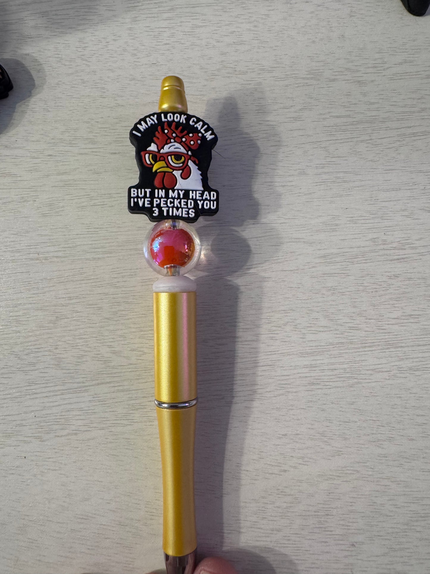 I may look calm but in my head I’ve pecked you three times