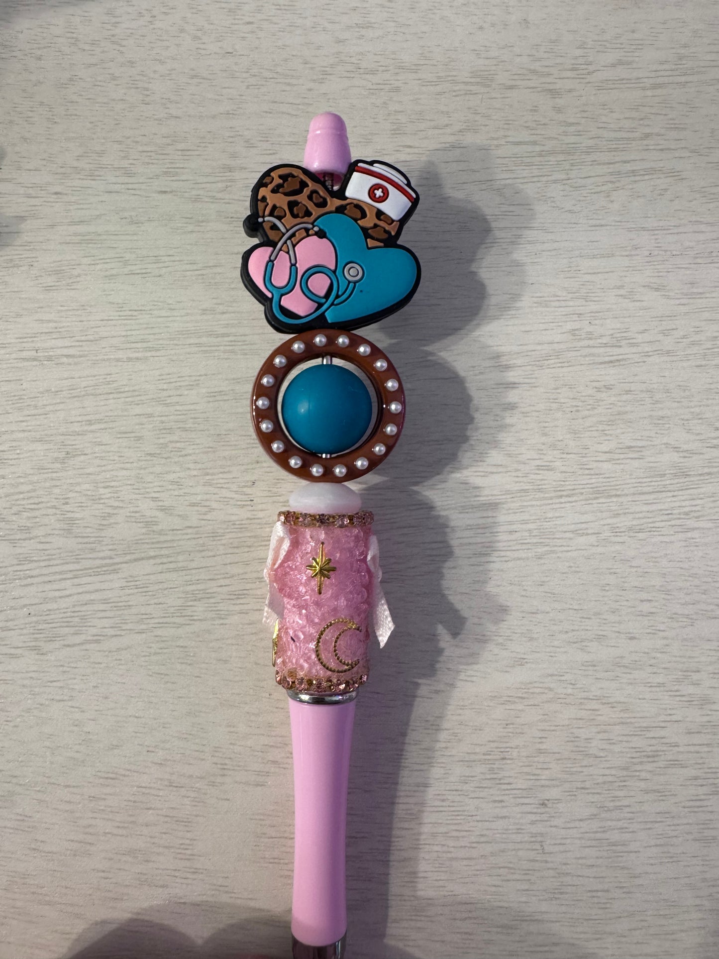 Medical hearts with spinner bead and fancy wrap