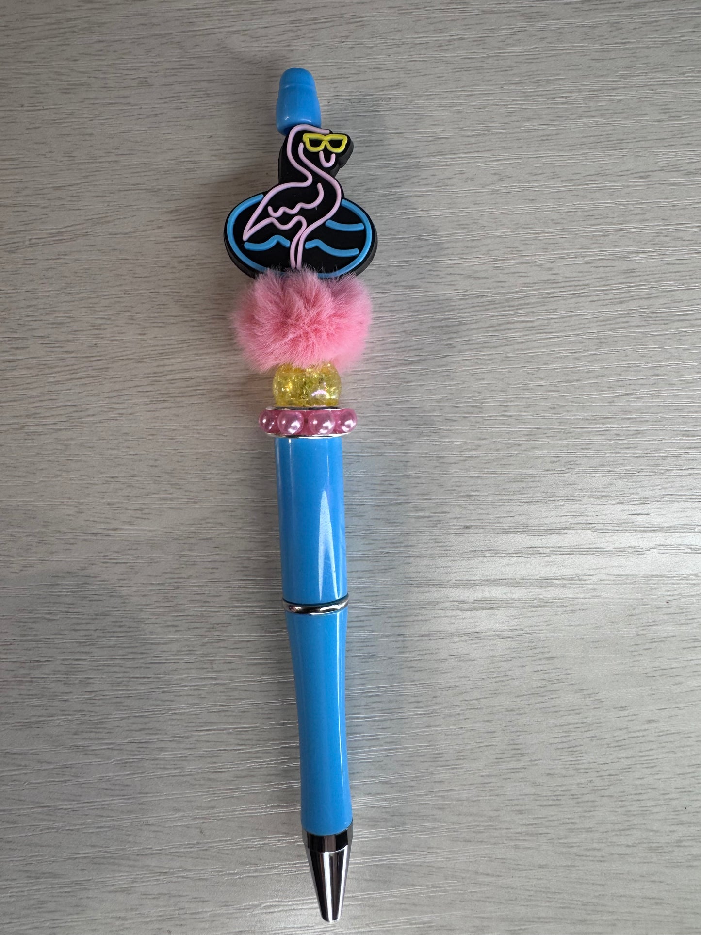 Flamingo neon with sunglasses