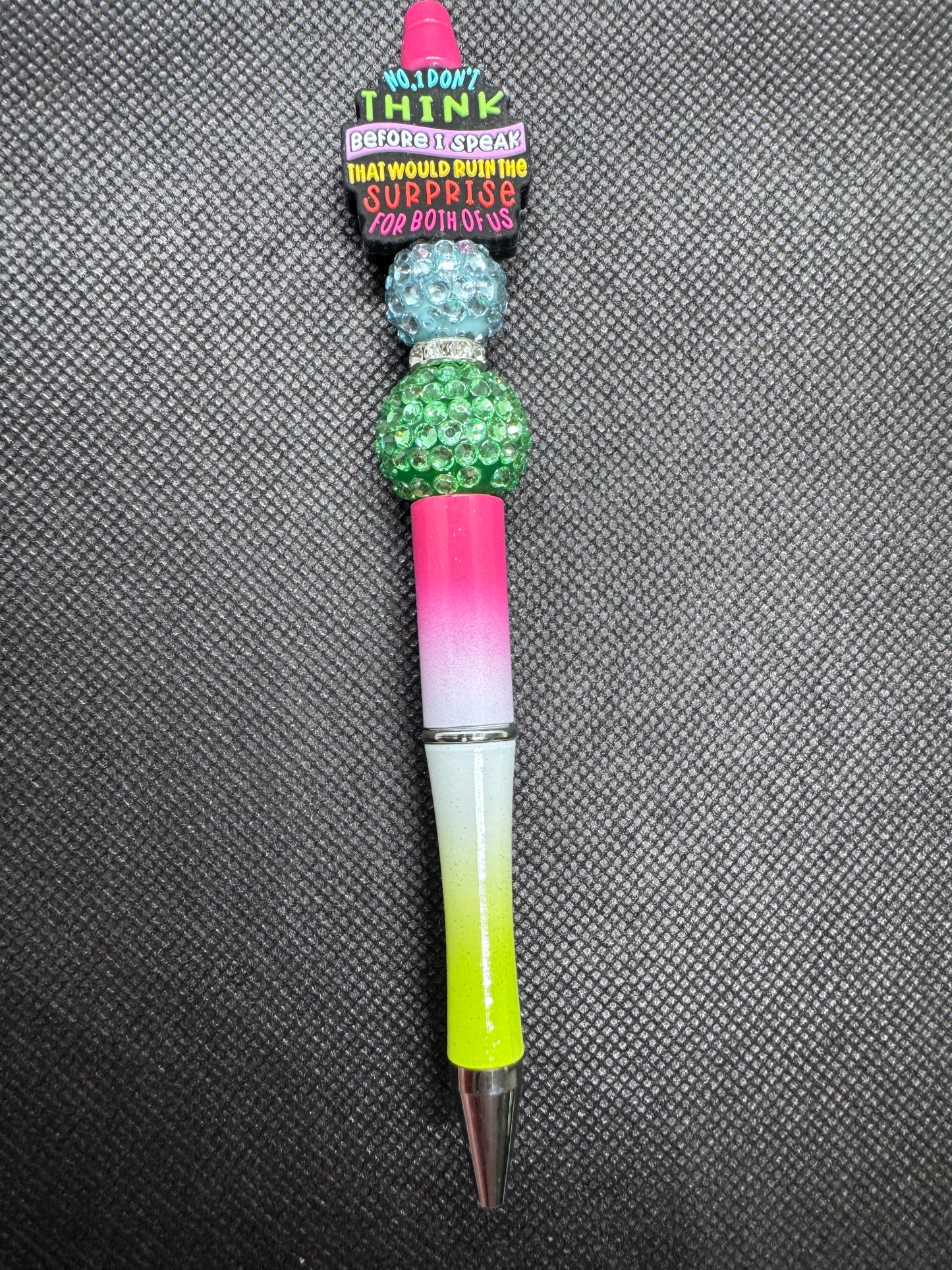 No I don’t think before I speak that would ruin the surprise for both of us