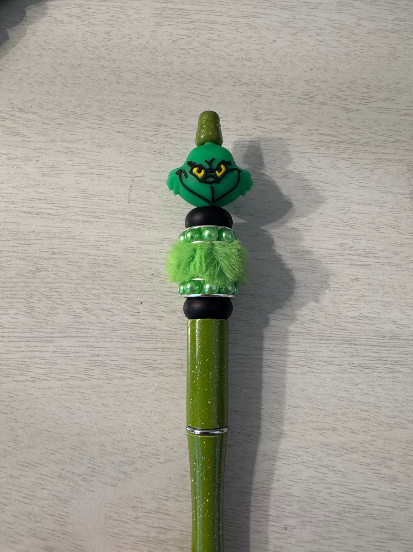 Grinch head with fuzzy