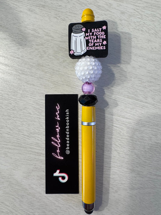 I salt my food with the tears of my enemies