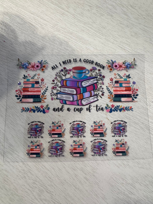 All I need is a good book and a cup of tea.