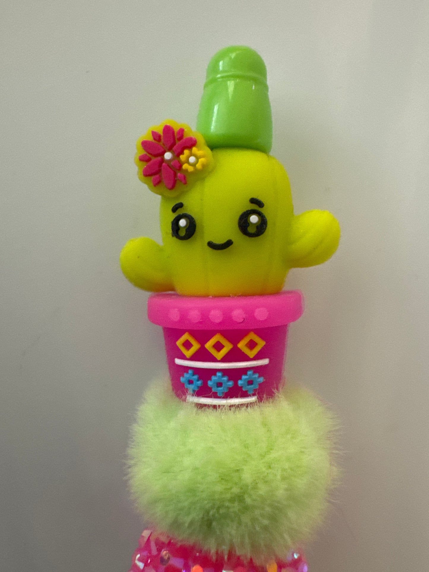 3D Fluffy green cactus