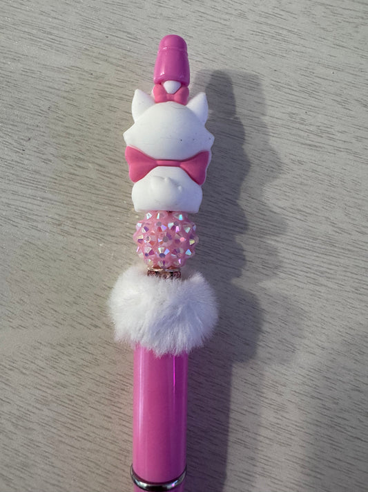 Marie inspired kitty with fluff bead