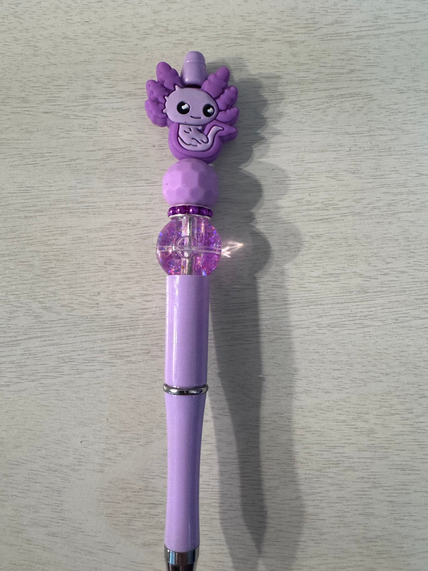 Purple Axolotl with purple water bead