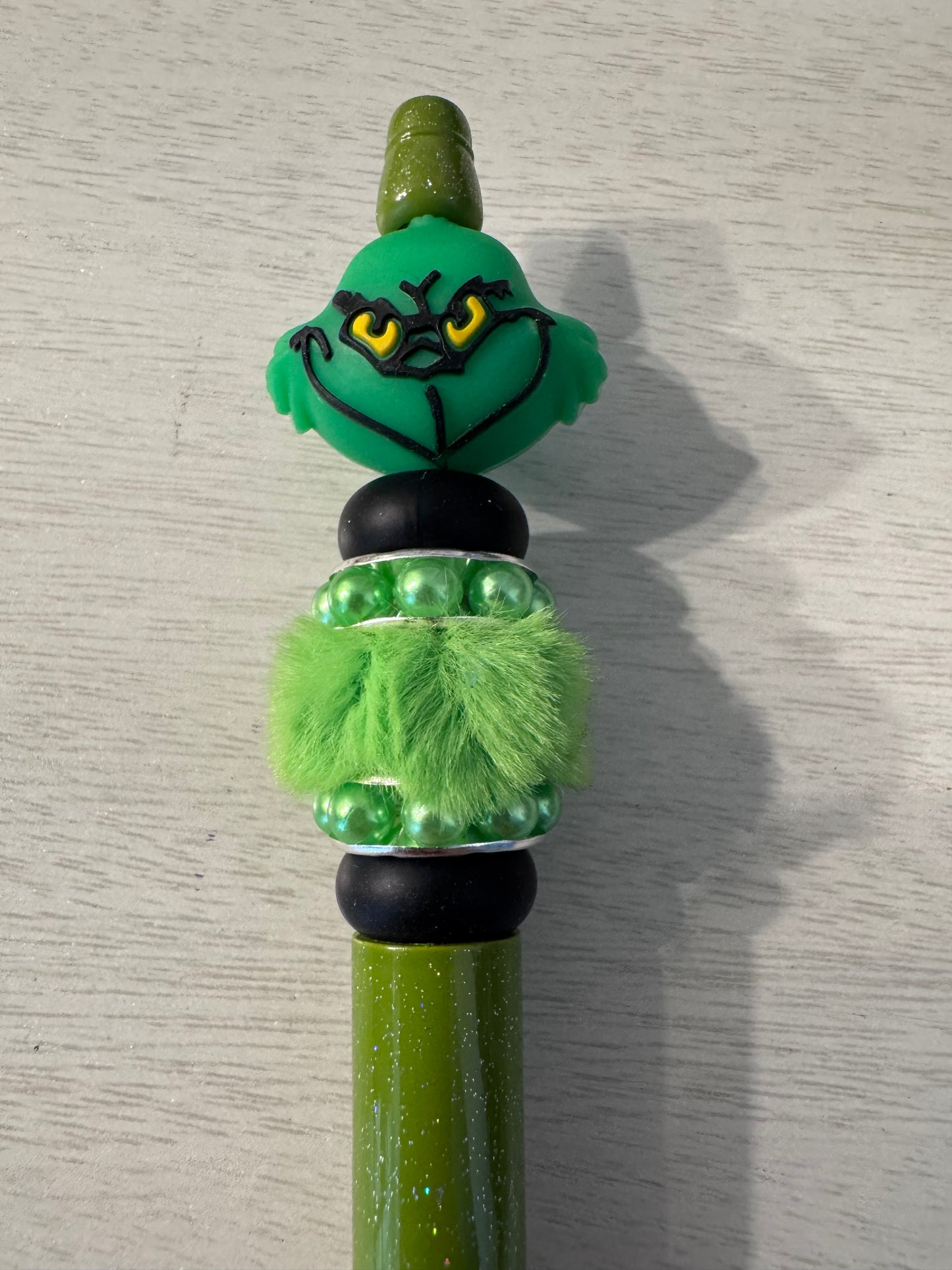 Grinch head with fuzzy