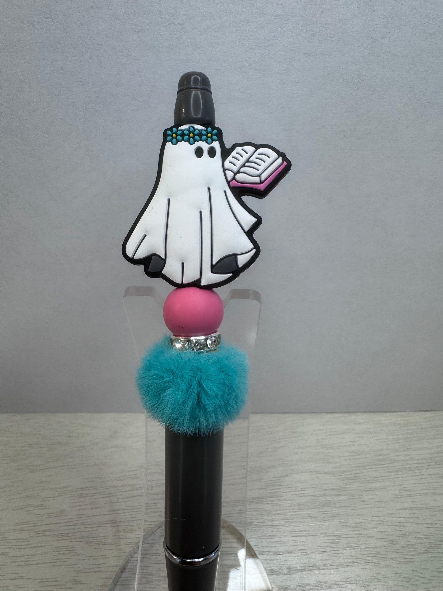 Flower ghost with book