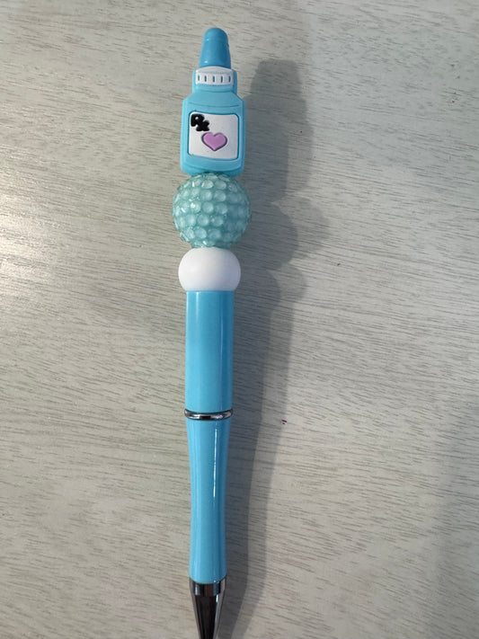 Blue prescription bottle