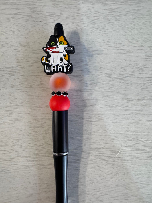 Cat with knife “what”