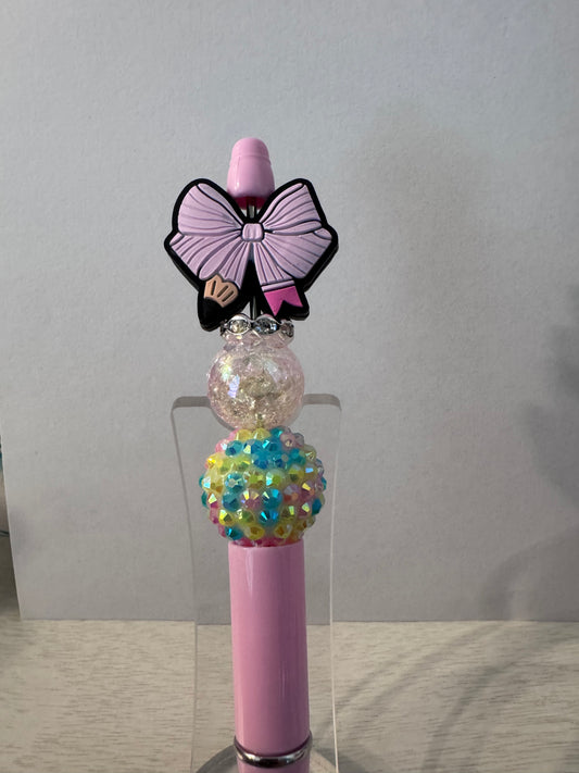 Pink pencil bow