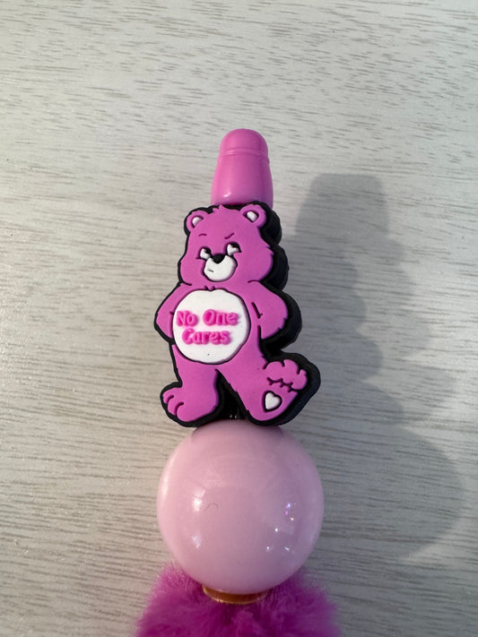 Pink Swear Bear “no one cares”