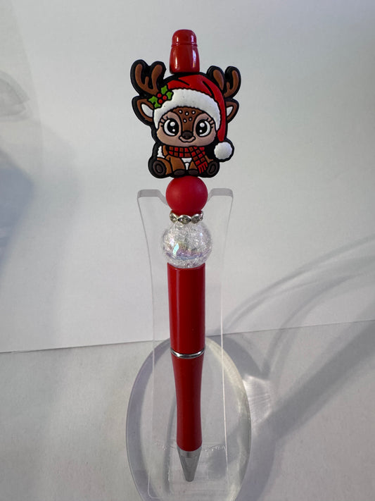 Reindeer with Santa hat