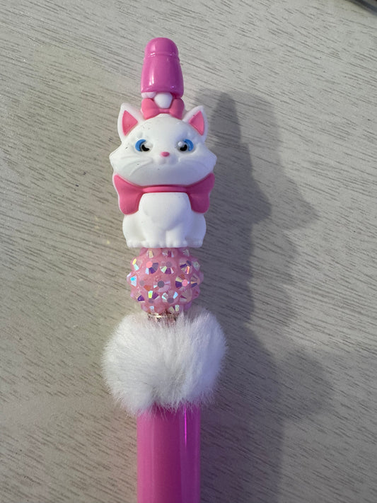 Marie inspired kitty with fluff bead