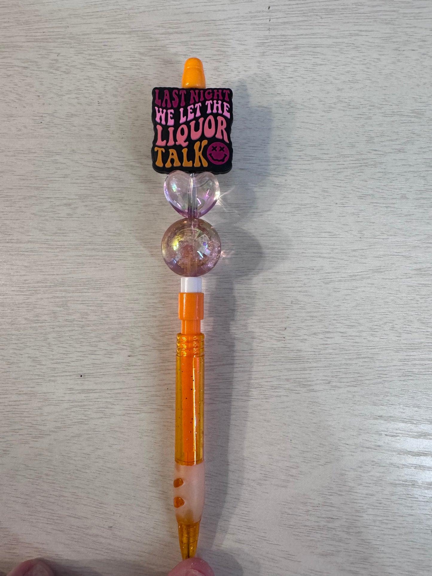 Last night we let the liquor talk