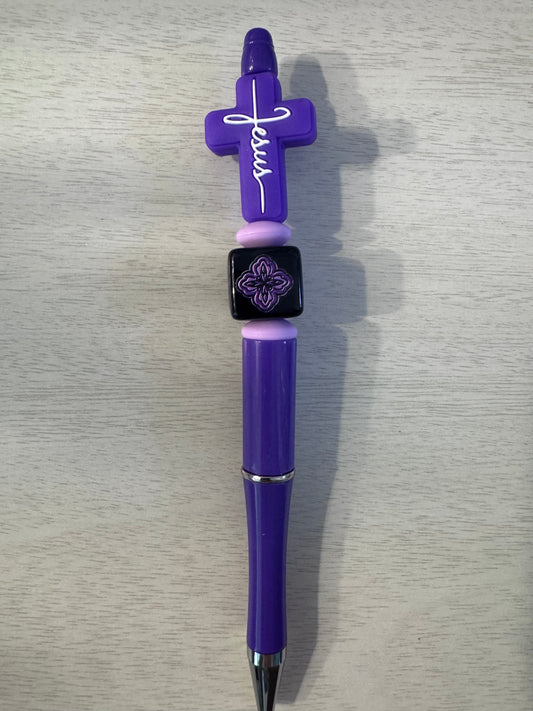 Purple Jesus cross