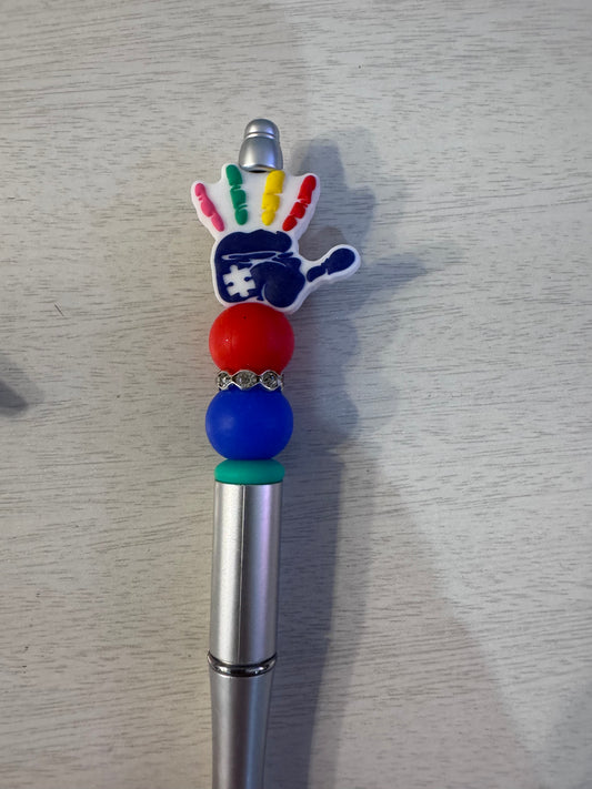 Autism awareness hand
