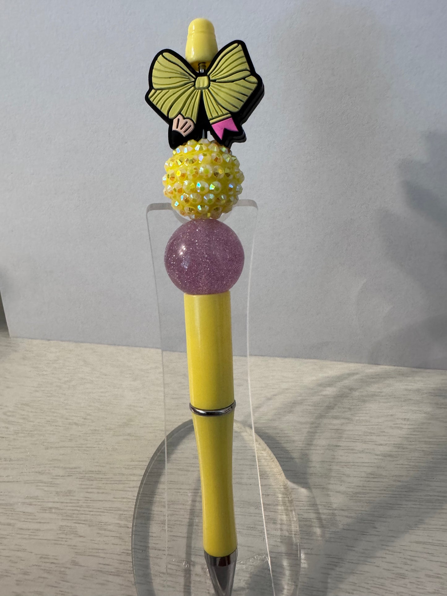 Yellow pencil bow