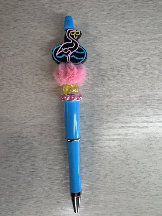 Flamingo neon with sunglasses