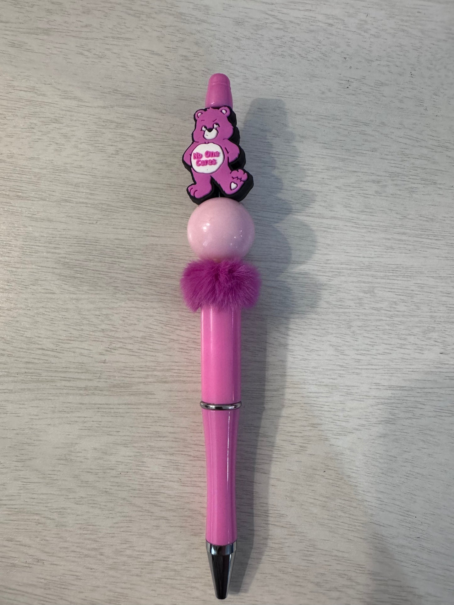 Pink Swear Bear “no one cares”