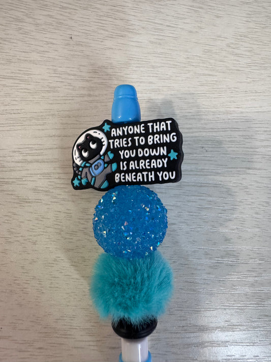 Anyone that tries to bring you down is already beneath you (cat astronaut)