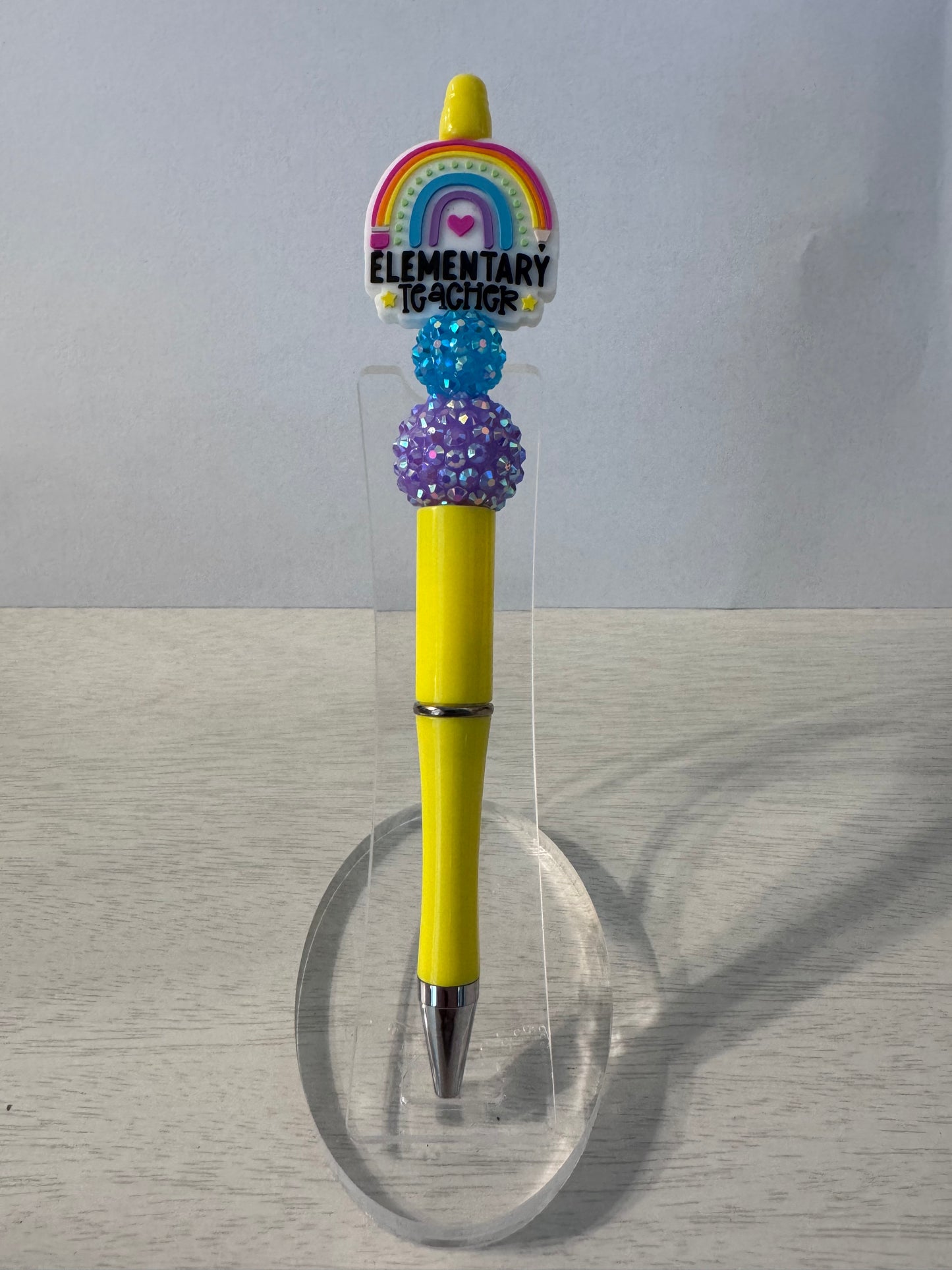 Elementary Teacher pencil rainbow