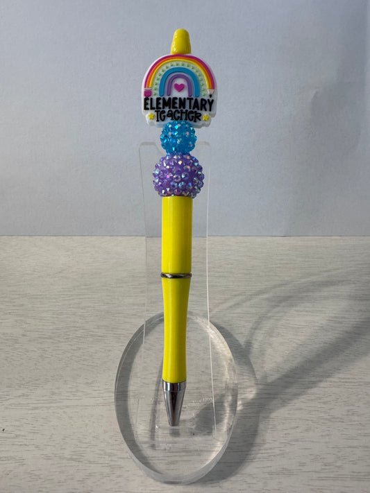 Elementary Teacher pencil rainbow